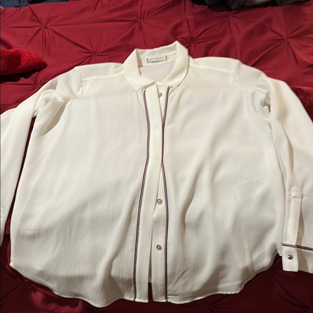 Tommy Hilfiger Cream Button-Down Shirt